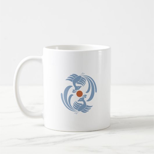 vintage Doppel-Phoenix Kaffeetasse (Links)