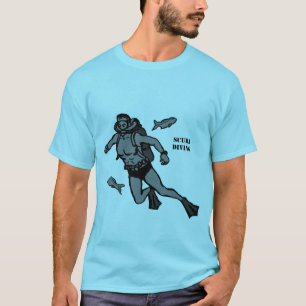 Vintage-Doppel-Schlauch-Regler SCUBA-Taucher T-Shirt