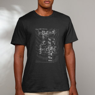 Vintage-Doppeldecker-Blauplan – Luftfahrtkunst T-Shirt