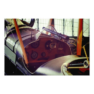 Vintage-Doppeldecker-Cockpit Fotodruck