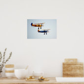 Vintage-Doppeldecker in Flug Poster (Küche)