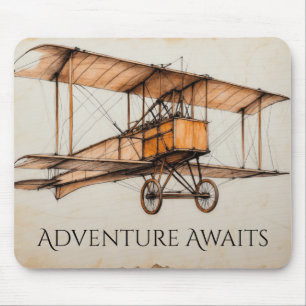 Vintage Doppeldecker Mousepad