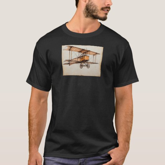 Vintage Doppeldecker T-Shirt (Vorderseite)