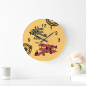 Vintage Doppeldeckeruhr Große Wanduhr (Zuhause)