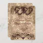 Vintage doppelte einladung (Vorne/Hinten)