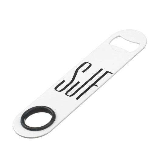 Vintage doppelte Stylized Rose Speedflaschenöffner (Rückseite Schrägansicht)