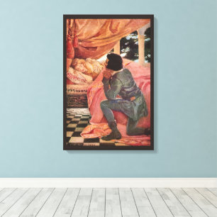 Vintage Dornröschen von Jessie Willcox Smith Leinwanddruck