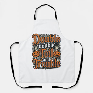 Vintage-Double-Toil-Trouble-Halloween-Shirt-Design Schürze