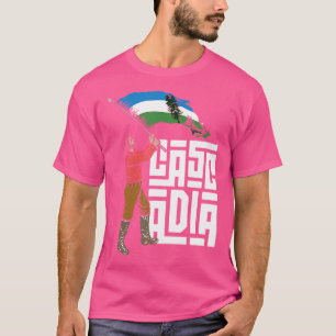 Vintage Doug Flag Cascadia Pride Retro Grafik T-Shirt