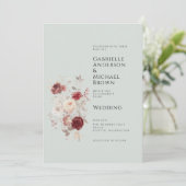 Vintage Dove Gray Pale Ash Pastel Invitation Einladung (Stehend Vorderseite)
