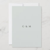 Vintage Dove Gray Pale Ash Pastel Invitation Einladung (Rückseite)