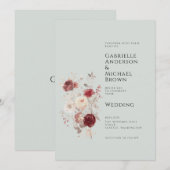 Vintage Dove Gray Pale Ash Pastel Invitation Einladung (Vorne/Hinten)