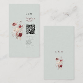 Vintage Dove Gray Pale Ash Pastel Wedding Begleitkarte