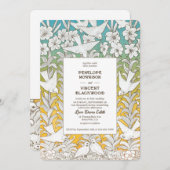 Vintage Dove Love Wedding Einladung (Vorne/Hinten)