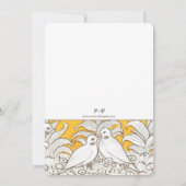 Vintage Dove Love Wedding Einladung (Rückseite)