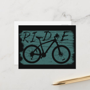 Vintage-Downhill-MTB - Mountainbike fahren Feiertagspostkarte
