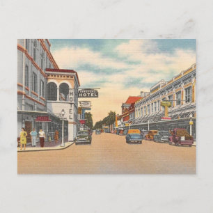 Vintage Downtown Ft. Myers FL Postkarte