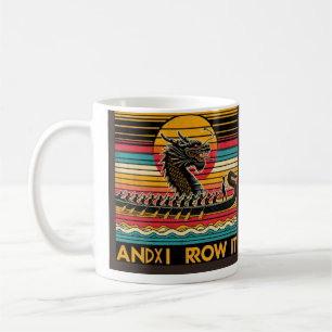 Vintage-Drache-Bootsrennen-Tasse Drache Bootsren Kaffeetasse