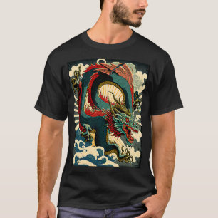 Vintage-Drache Japanische Grafische Retro-Japan 1 T-Shirt