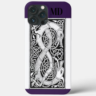 Vintage-Drachen-Monogramm-Keltischer Knoten Case-Mate iPhone Hülle
