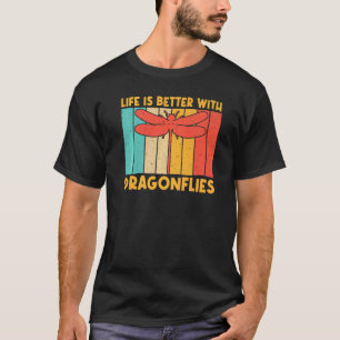 Vintage Drachenfliege für Männer Dragonfly Insekt T-Shirt