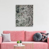 Vintage Drachengeschichte Leinwanddruck (Insitu (Wohnzimmer))