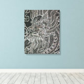 Vintage Drachengeschichte Leinwanddruck (Insitu (Holzboden))