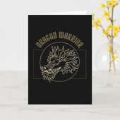 Vintage Drachenkrieger Karte (Gelbe Blume)