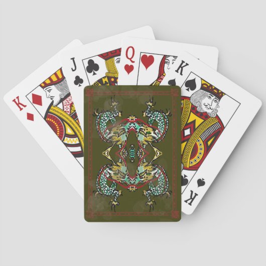 Vintage Drachenspielkarten Spielkarten (Rückseite)