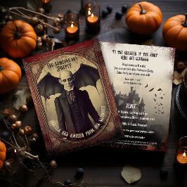 Vintage Dracula Halloween Einladung Postkarte