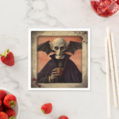 Vintage-Dracula-Halloween-Servietten Grusel-Essen Serviette (Beispiel)
