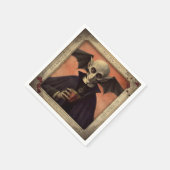 Vintage-Dracula-Halloween-Servietten Grusel-Essen Serviette (Ecke)