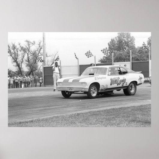 Vintage Drag - "Wild Cargo" Chevy Nova Funny Car Poster (Vorne)