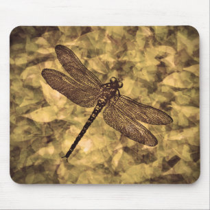 Vintage Dragonfly Art Mousepad