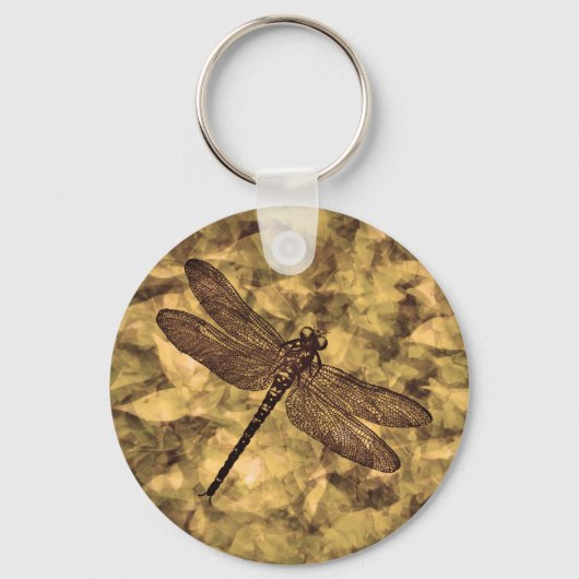 Vintage Dragonfly Art Schlüsselanhänger (Vorderseite)