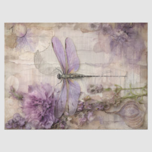 Vintage Dragonfly Ephemera Decoupage Seidenpapier