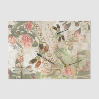 Vintage Dragonfly Ephemera Dekoupage Tissue Seidenpapier