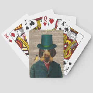 Vintage Drahthaar-Pointing-Griffon-Spielkarten Spielkarten