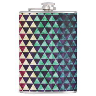 Vintage-Dreieck-Geometrisches nahtloses Muster Flachmann