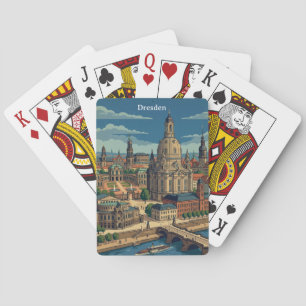 Vintage Dresden Deutschland Reise Kunst Spielkarten