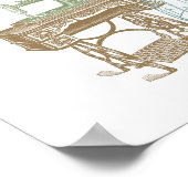 Vintage Dressmaker Kit-Abbildung Poster (Ecke)