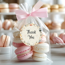 Vintage Dried Wildflower Burgundy Pink Yellow Runder Aufkleber