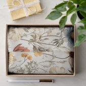 Vintage Dried Wildflower Navy Terracotta Seidenpapier (Geschenk)