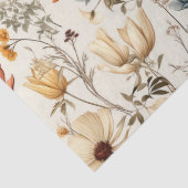 Vintage Dried Wildflower Navy Terracotta Seidenpapier (Detail)