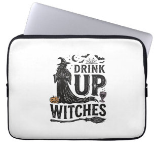 Vintage Drink Up Hexen Halloween-Shirt-Design_1 Laptopschutzhülle