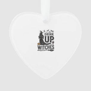 Vintage Drink Up Hexen Halloween-Shirt-Design_1 Ornament