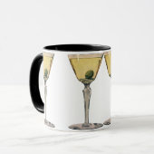 Vintage Drinks Beverages, Martini Olive Cocktail Tasse (Vorderseite Links)
