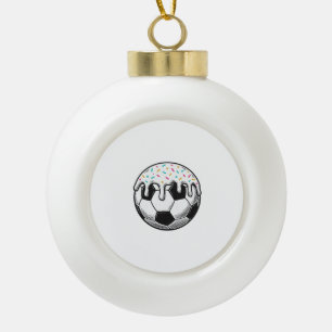 Vintage Dripping Icing Fußball T-Shirt (2)_1 Keramik Kugel-Ornament