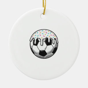 Vintage Dripping Icing Fußball T-Shirt (2)_1 Keramik Ornament