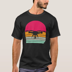 Vintage-Drohne Retro-Drohne Silhouette Fluggerät Q T-Shirt